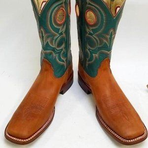 Mens Nocona Square Toe Western Boots Size 9.5 Like New!